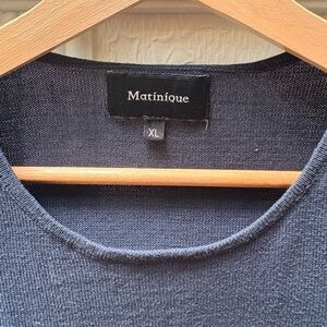 Matinique Men's Dark Blue Crewneck Sweater